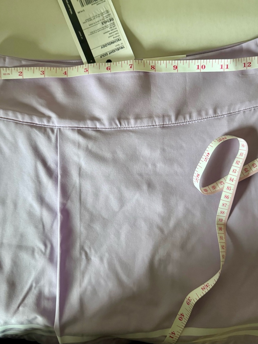 Calia Lavender Women's Athletic Skort with White Double Hem Stripes Size 2 - Picture 7 of 7